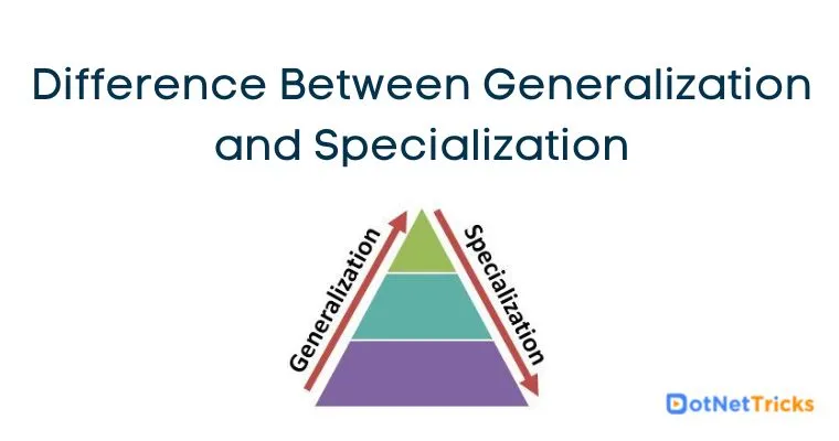 Difference Between Generalization and Specialization