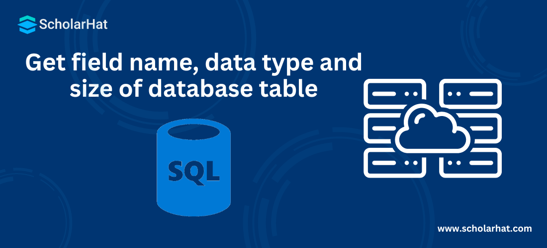 Get field name, data type and size of database table