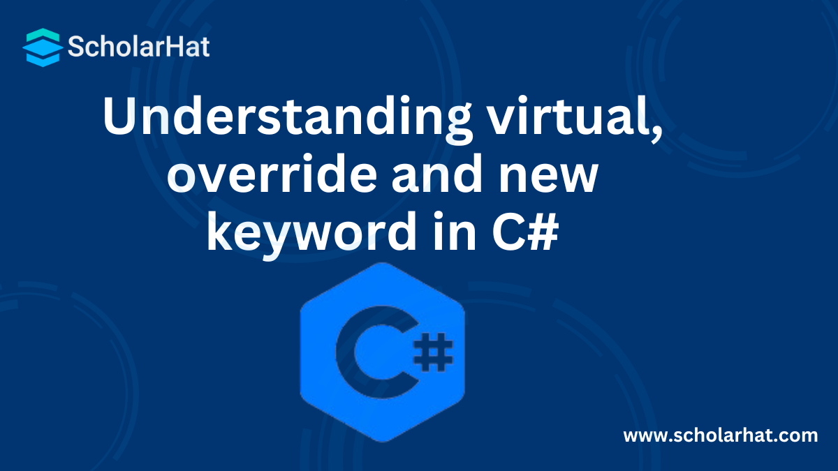 Understanding virtual, override and new keyword in C#