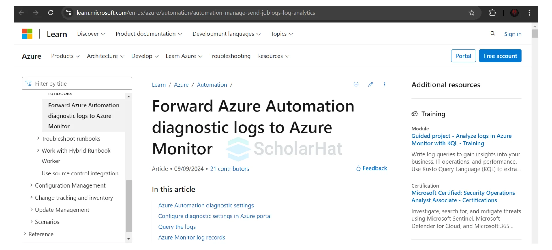 Create an Azure Automation Account