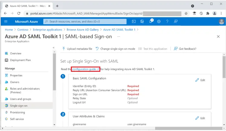 Azure AD SAML Toolkit