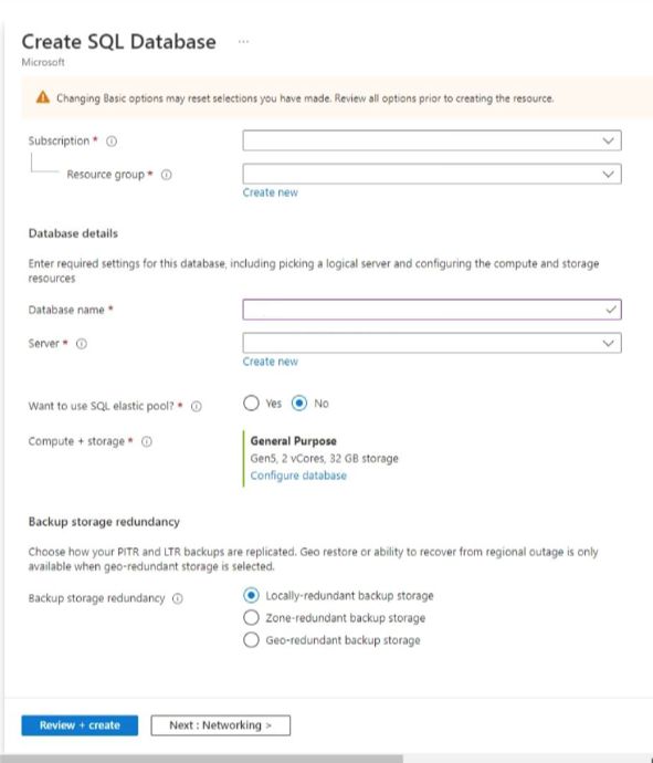 Azure SQl Database