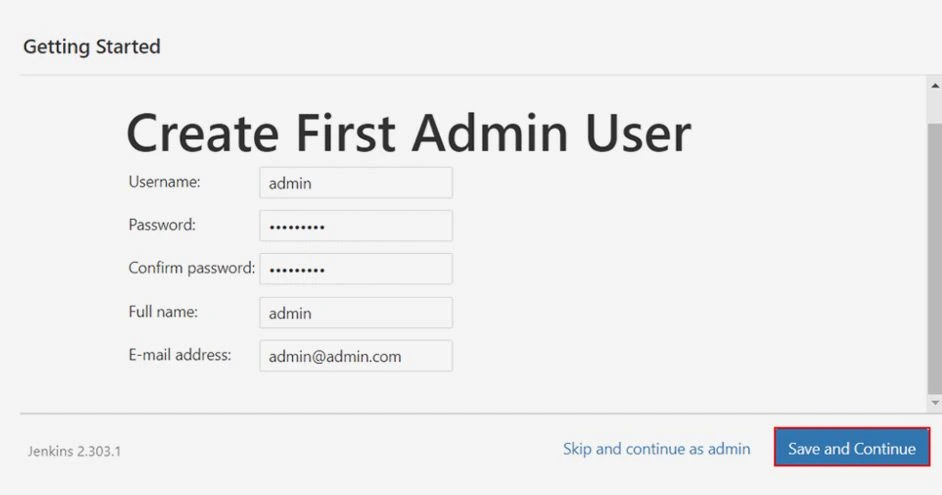 Set Up Admin User