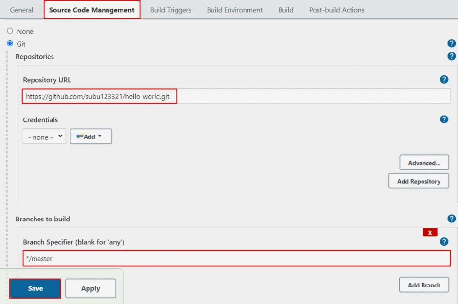 Set Up Source Code Management