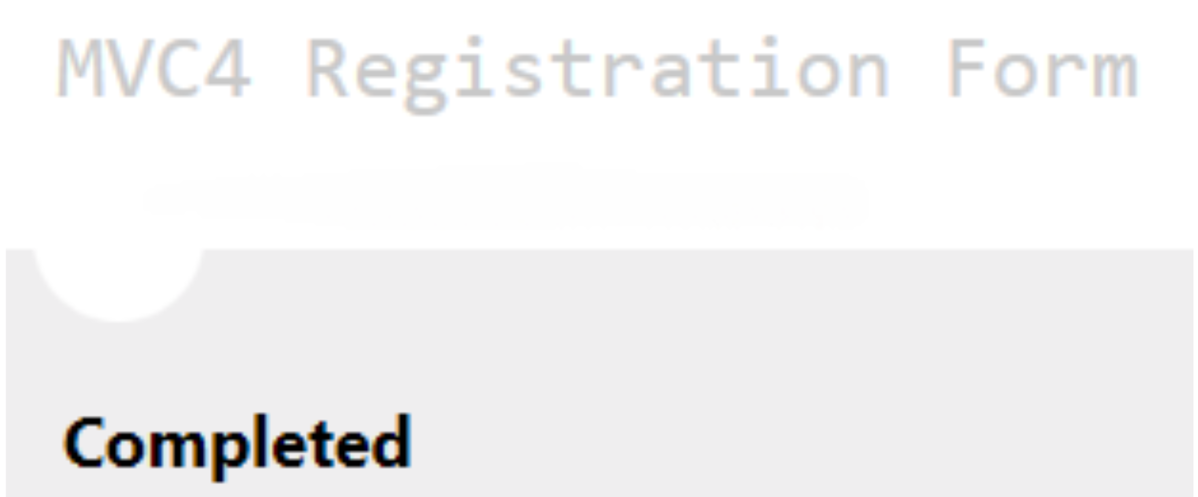 Validation of the registration form