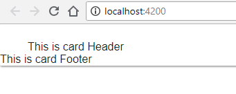 Output of Card with header and footer Example