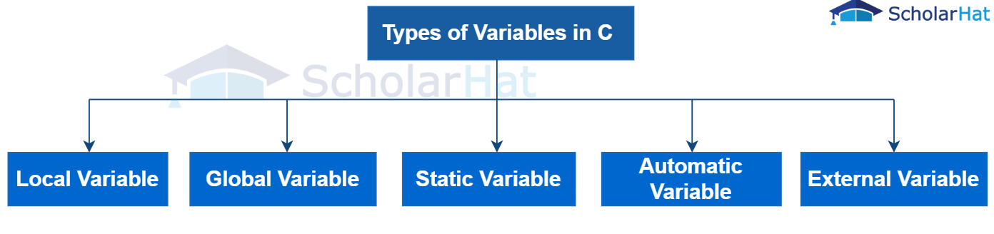 types of variables in c language