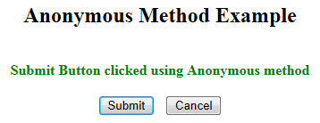 Anonymous Method example