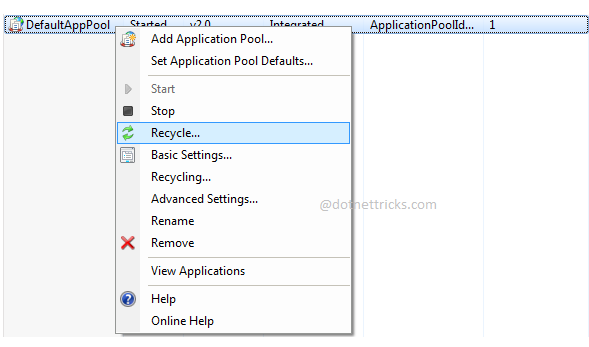 Application Pool Recycling