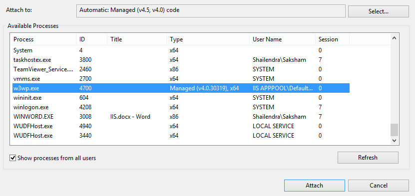 IIS Debugging