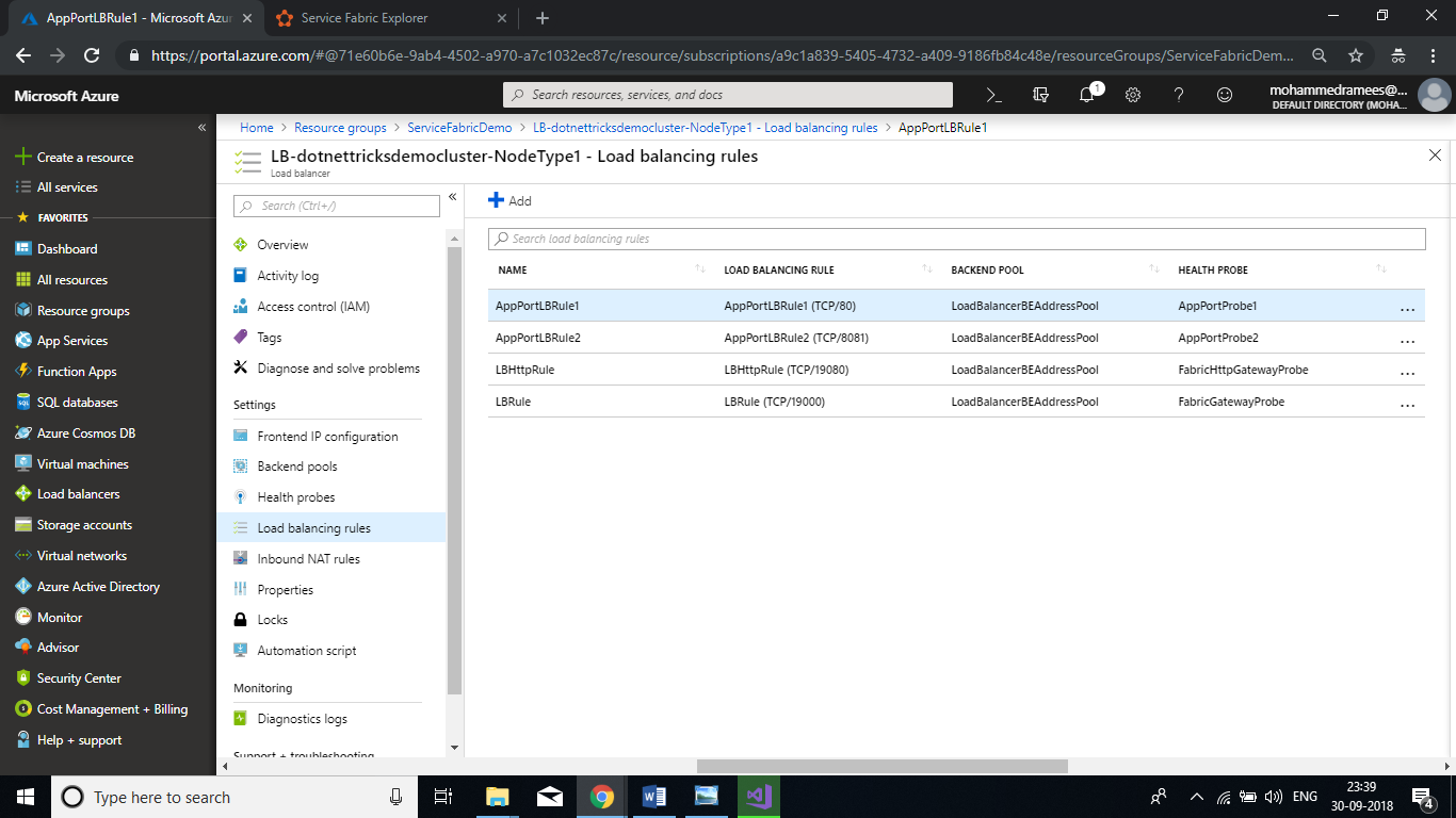 Deploy Application to an Azure Cluster