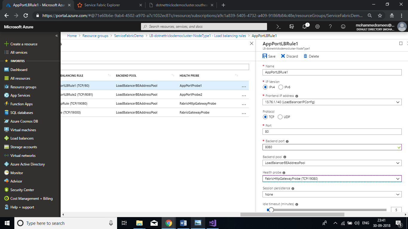 Deploy Application to an Azure Cluster
