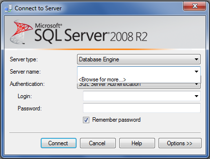 Clear recent connection list from SQL Server 2008 or 2008r2