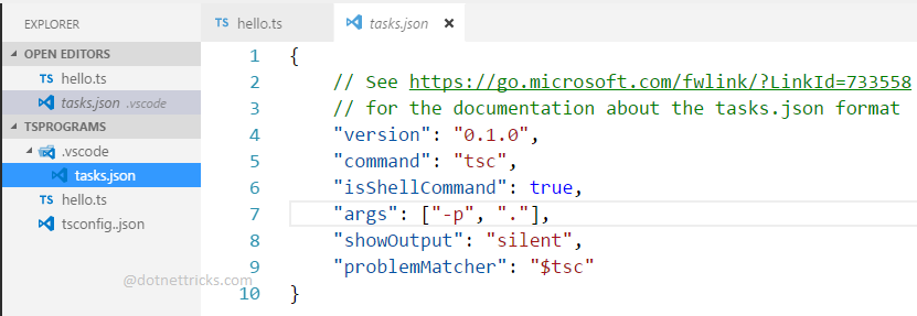 tasls.json File in .vscode