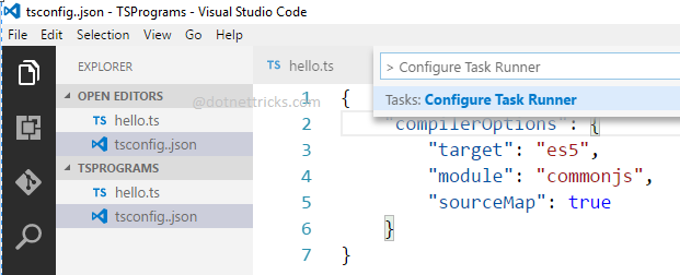 tsconfig.json TSPrograms Visual Studio Code