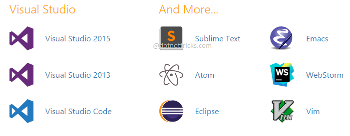 visual studio code vs atom vs sublime vs eclipse