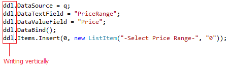 Visual Studio Keyboard Shortcut - Ctrl-K + Ctrl-S & Alt-Shift-Arrow(Right,Left,Bottom,Top)